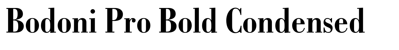 Bodoni Pro Bold Condensed